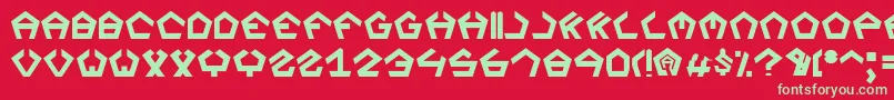 Segaz Font – Green Fonts on Red Background