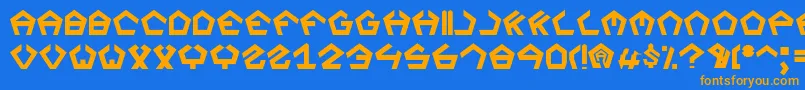 Segaz Font – Orange Fonts on Blue Background