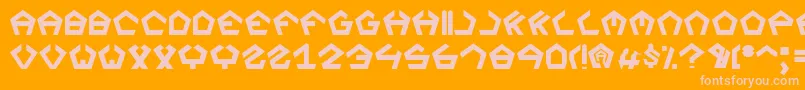 Segaz Font – Pink Fonts on Orange Background