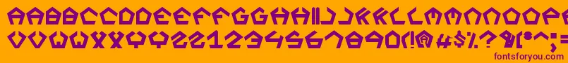 Segaz Font – Purple Fonts on Orange Background