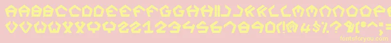 Segaz Font – Yellow Fonts on Pink Background