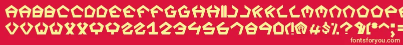 Segaz Font – Yellow Fonts on Red Background