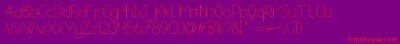 Sego Jagung-Schriftart – Rote Schriften auf violettem Hintergrund