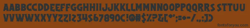 Czcionka Segreteria – czarne czcionki na brązowym tle
