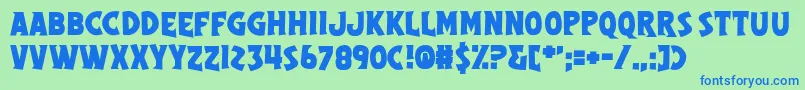 フォントSegreteria – 青い文字は緑の背景です。