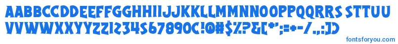 フォントSegreteria – 白い背景に青い文字