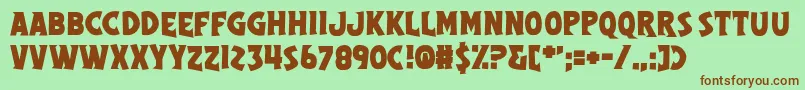 Czcionka Segreteria – brązowe czcionki na zielonym tle