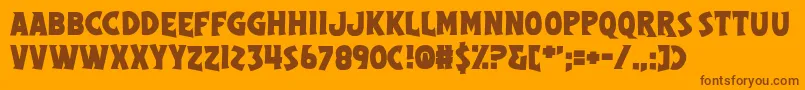 Segreteria Font – Brown Fonts on Orange Background