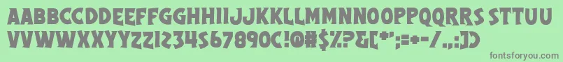 フォントSegreteria – 緑の背景に灰色の文字