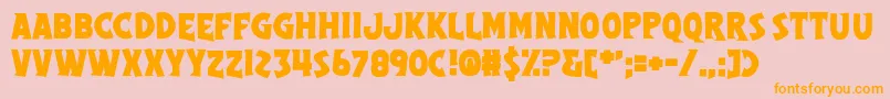 Segreteria Font – Orange Fonts on Pink Background