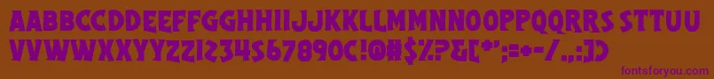 Czcionka Segreteria – fioletowe czcionki na brązowym tle