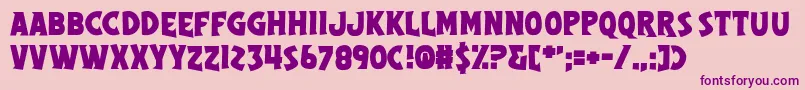 Segreteria-Schriftart – Violette Schriften auf rosa Hintergrund