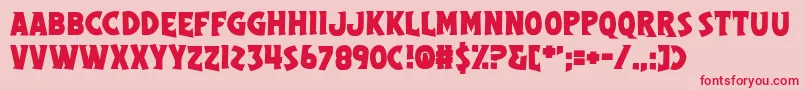 Segreteria Font – Red Fonts on Pink Background