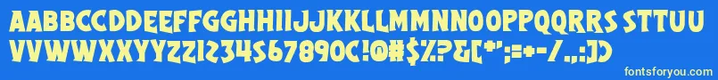 Segreteria Font – Yellow Fonts on Blue Background