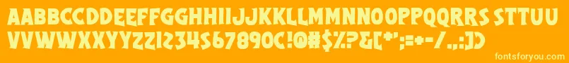 フォントSegreteria – オレンジの背景に黄色の文字