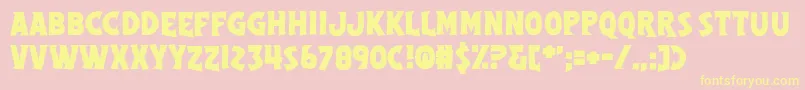 Segreteria Font – Yellow Fonts on Pink Background