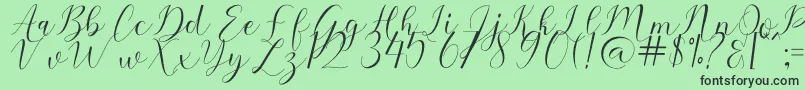 Sehaty Font – Black Fonts on Green Background