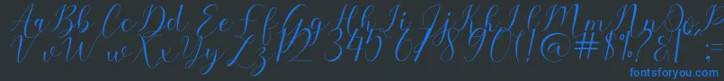 Sehaty Font – Blue Fonts on Black Background