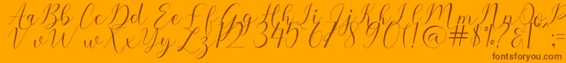 Sehaty Font – Brown Fonts on Orange Background