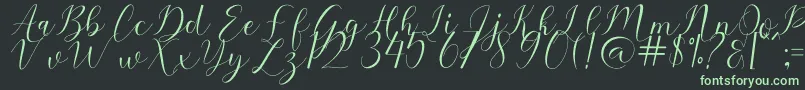 Sehaty-fontti – vihreät fontit mustalla taustalla