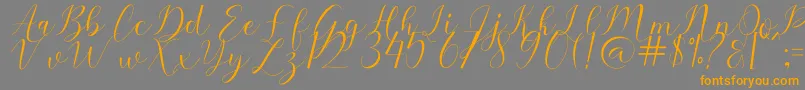 Sehaty Font – Orange Fonts on Gray Background