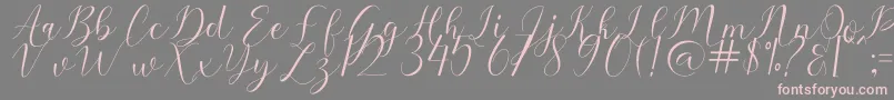 Sehaty Font – Pink Fonts on Gray Background