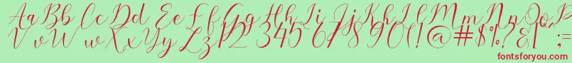 Sehaty Font – Red Fonts on Green Background