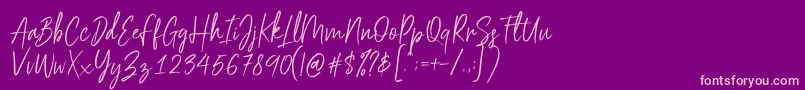 Sehaty Font – Pink Fonts on Purple Background
