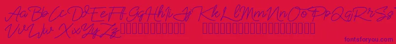 Sekaran Font – Purple Fonts on Red Background