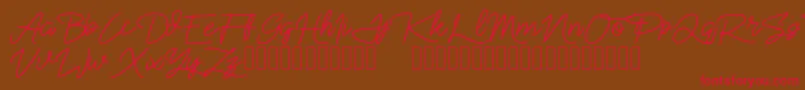 Sekaran Font – Red Fonts on Brown Background
