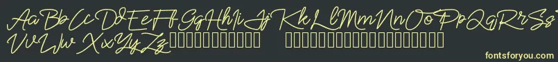 Sekaran Font – Yellow Fonts on Black Background