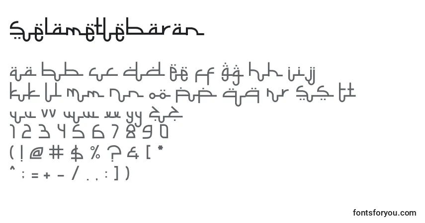 Шрифт SelametLebaran – алфавит, цифры, специальные символы