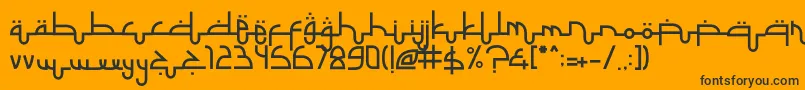 SelametLebaran Font – Black Fonts on Orange Background