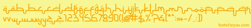 SelametLebaran Font – Orange Fonts on Yellow Background