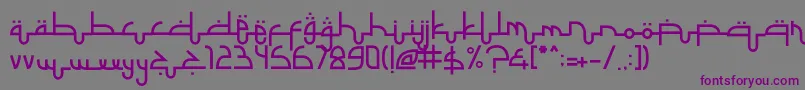 SelametLebaran Font – Purple Fonts on Gray Background