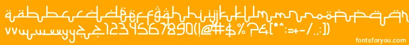 フォントSelametLebaran – オレンジの背景に白い文字