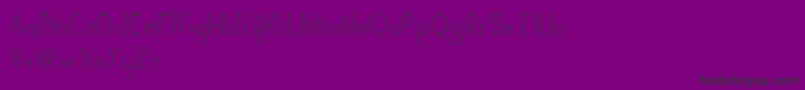 フォントselari regular – 紫の背景に黒い文字