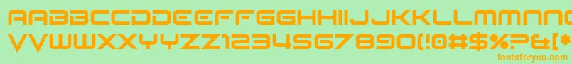 Seldom Scene Font – Orange Fonts on Green Background