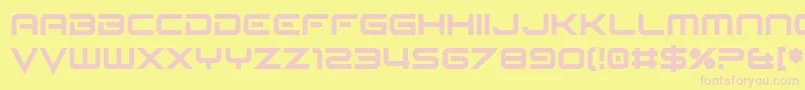 Seldom Scene Font – Pink Fonts on Yellow Background
