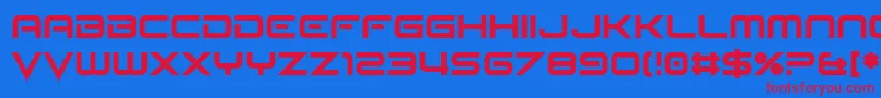 Seldom Scene Font – Red Fonts on Blue Background