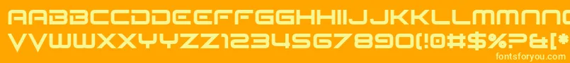 Seldom Scene Font – Yellow Fonts on Orange Background