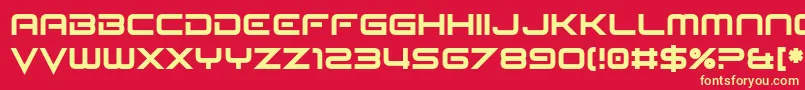 Seldom Scene Font – Yellow Fonts on Red Background