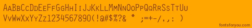 フォントSelectric Orator – オレンジの背景に茶色のフォント