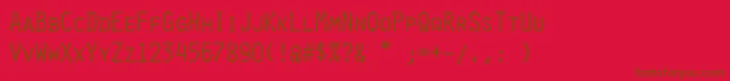 Selectric Orator Font – Brown Fonts on Red Background