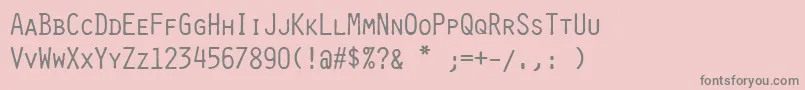 Selectric Orator Font – Gray Fonts on Pink Background