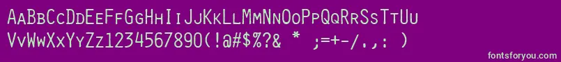 Шрифт Selectric Orator – зелёные шрифты на фиолетовом фоне