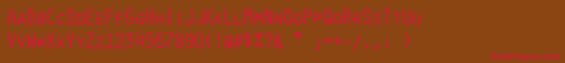 Selectric Orator Font – Red Fonts on Brown Background