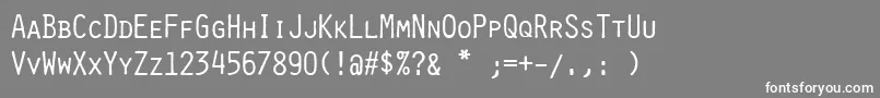 Selectric Orator Font – White Fonts on Gray Background