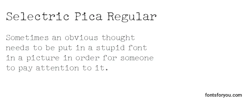 Selectric Pica Regular-fontti