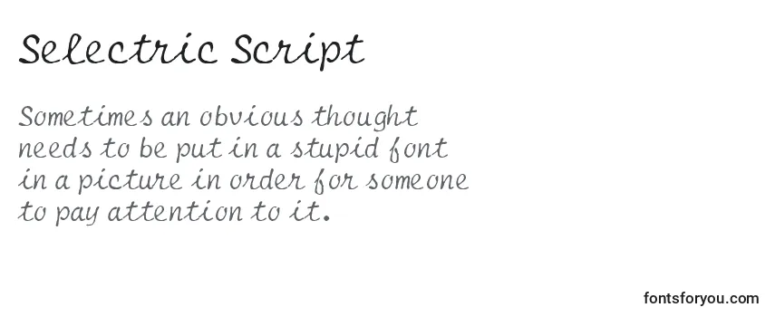 Selectric Script-fontti